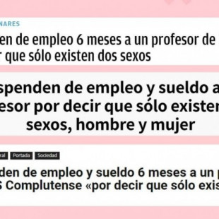 ¿Qué sabemos sobre la suspensión de empleo de un profesor de instituto en Alcalá de Henares por "decir que sólo existen dos sexos"? -