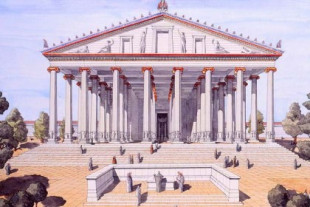 El templo de Artemisa en Éfeso, una de las 7 Maravillas de la Antigüedad