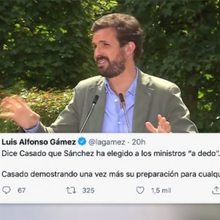 Casado critica que Sánchez elija a sus ministros "a dedo" y desata la guasa: "Los del PP los elegía el jurado de Got Talent"