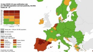 Cataluña entra en la zona de máxima alerta en el mapa de la UE sobre la Covid