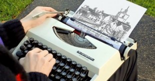 Un artista "imprime" paisajes y retratos increíbles utilizando sólo los caracteres de una máquina de escribir [ENG]