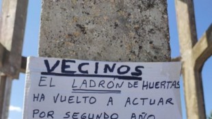 "No robes lo que ha costado mucho trabajo", el mensaje contra los ladrones de huertos en Zamora