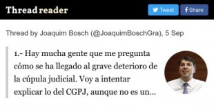 Joaquim Bosch: "Voy a intentar explicar lo del CGPJ, aunque no es un tema de respuestas simples..."