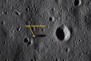 El módulo lunar del Apolo 11 visto por la sonda india Chandrayaan 2