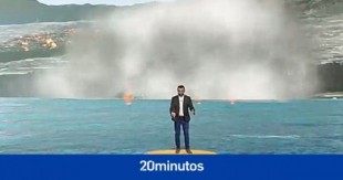 La televisión canaria arrasa con la realidad aumentada que usa para explicar el volcán de La Palma