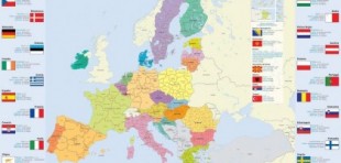 La UE envía a casa un mapa de Europa en A1 gratuito a sus ciudadanos