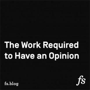 El trabajo necesario para tener una opinión (ENG)