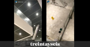 Llueve dentro de Vialia Vigo: el vídeo viral de las enormes goteras en el centro comercial