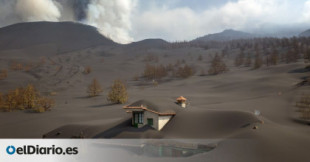 La ceniza sepulta por completo casas a los pies del volcán de La Palma (fotos)