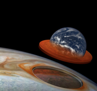 La profundidad de la Gran Mancha Roja de Júpiter