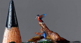 La artista Marie Cohydon crea esculturas de pájaros más pequeñas que la punta de un lápiz [ENG]