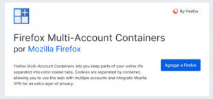 Contenedores en Firefox para mejorar privacidad al navegar