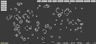 El juego de la vida de Conway en versión JavaScript y muy optimizado con un algoritmo llamado Hashlife