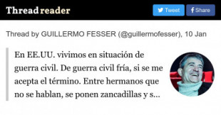 Guillermo Fesser: En EE.UU. vivimos en situación de guerra civil fría