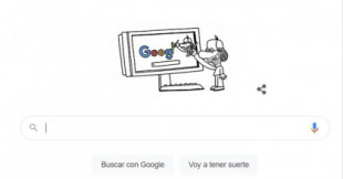 Google homenajea a Forges con un 'doodle' en el que sería su 80º cumpleaños
