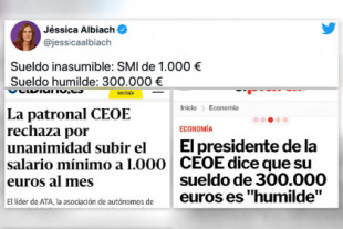 La CEOE rechaza la subida del salario mínimo y les recuerdan lo que era un sueldo "humilde" para su presidente