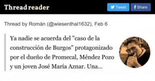 Ya nadie se acuerda del "caso de la construcción de Burgos" protagonizado por el dueño de Promecal, Méndez Pozo y un joven José María Aznar