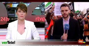 Increpan a los periodistas de TVE en la manifestación del mundo rural: "Llevan toda la mañana insultándonos"