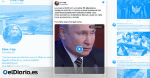 Irina, el "perfil artificial" que trae la propaganda bélica del Kremlin a Twitter