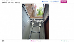 Alquiler en Barcelona: paga 680 euros por un zulo al que solo se puede acceder con una escalera plegable
