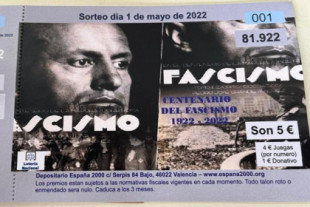 Loterías del Estado exigirá a España 2000 que retire su logo del boleto fascista que homenajea a Mussolini