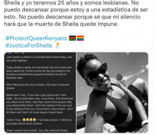 "La violaron en grupo por ser lesbiana": el brutal asesinato de Sheila despierta una ola de indignación en Kenia