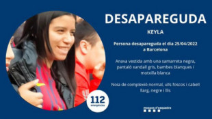 Joven desaparecida en Barcelona: los Mossos piden ayuda para encontrarla