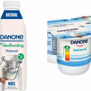 Yogur líquido Realfooding y yogur natural Danone: mismos ingredientes, dos euros más de precio