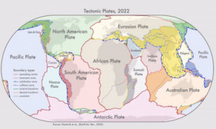 Hay nuevo mapa global de provincias geológicas y placas tectónicas