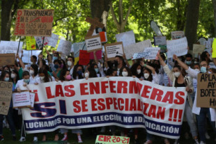 Enfermeros convocan una "gran manifestación" el 18 de junio en Madrid para denunciar el "grave abandono" de la sanidad