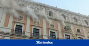 Arde el Alcázar de Toledo tras declararse un incendio en el ala del Museo del Ejército