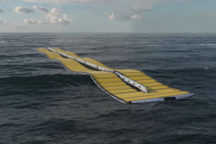 Lo último en energía undimotriz: una espiral flotante que surfea las olas para generar electricidad