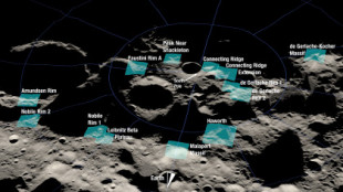 Los 13 lugares de alunizaje de la misión Artemisa III