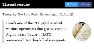 Ésta es una de las operaciones de guerra psicológica de la CIA que quedó expuesta en Afganistán