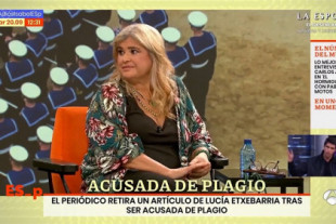 La escritora Lucía Etxebarría no se disculpa por haber plagiado un artículo y culpa a su diario [CAT]