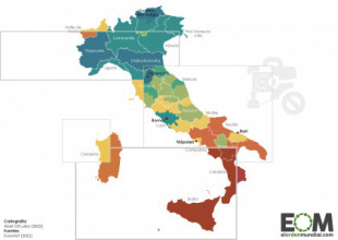 Cinco mapas para entender la división socioeconómica de Italia