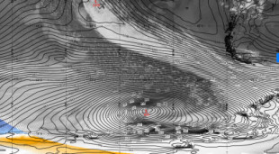 Borrasca récord de bajas presiones de 900 hPa sorprende a los meteorólogos