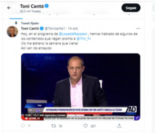 Toni Canto ficha por 7nn, la tv de la secta “El Yunque”