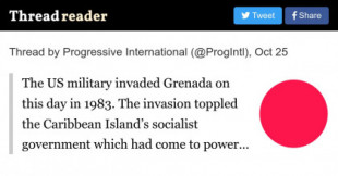 El ejército estadounidense invadió Granada en este día de 1983. La invasión derrocó al gobierno socialista de la isla caribeña, que había llegado al poder cuatro años antes [ENG]
