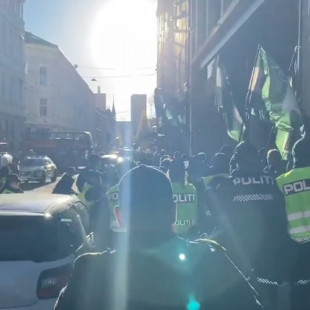 Manifestación de Nazis en Oslo, Noruega