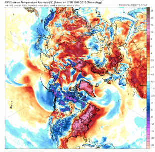 +20 ºC de anomalía en el Ártico y el anticiclón escandinavo