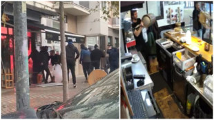 El vídeo del ataque de ultras del Barcelona a un bar de Indar Gorri