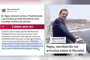 "Mariano, 12 años. Tema libre": cachondeo con la última columna de Rajoy sobre el Mundial de Catar