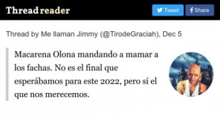 Macarena Olona mandando a mamar a los fachas. No es el final que esperábamos para este 2022, pero sí el que nos merecemos