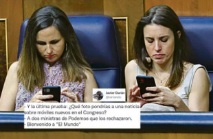 Así manipuló El Mundo una noticia sobre los iPhones de los diputados para poner en la diana a Ione Belarra e Irene Montero