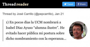 Comentarios de Carrillo (exrector de la UCM) sobre el nombramiento de Ayuso