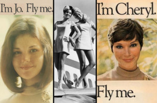 Fotos antiguas de la polémica pero exitosa campaña publicitaria "Fly Me", años 70 [ENG]