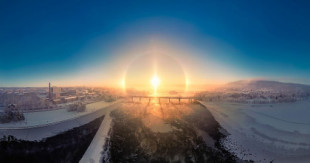Un fotógrafo capta un "halo de sol" perfecto cerca del Círculo Polar Ártico [ENG]
