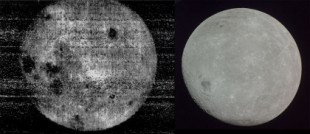Tomando fotografías del lado oculto de la luna con una película robada a un globo espía