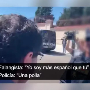 Twitter: La ridícula conversación entre un falangista y un policía por ver quién es más español durante el traslado de los restos de Primo de Rivera